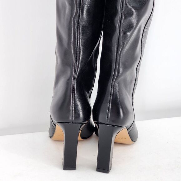 Sandro Jily Smooth Leather Black Tall Heeled Boots Size 36 EU NEW - Picture 12 of 15